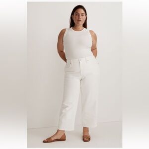 Madewell The Perfect Vintage Crop Wide Leg Jeans Plus Size 28W NWT
